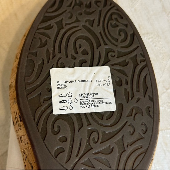 Clarks Artisan Orlena Currant White Cork Sandal Slingback Size 10 NIB‎